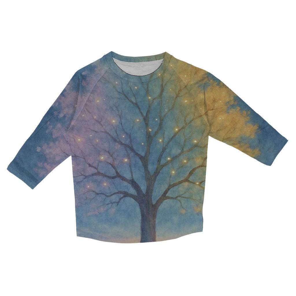 Celestial Tree Of Seasons trendy 3/4 sleeve tops