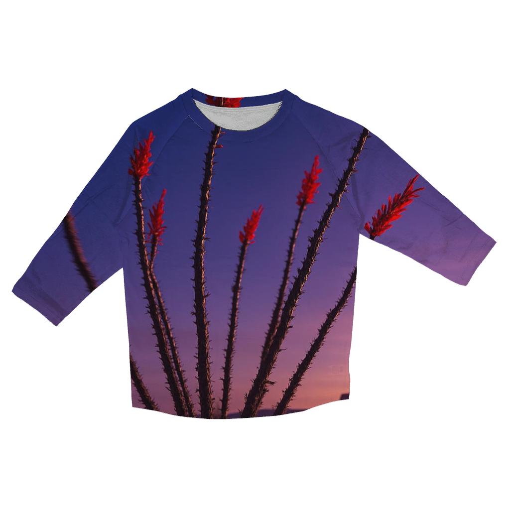 Desert Ocotillo At Dusk Bloom personalized 3/4 sleeve tees