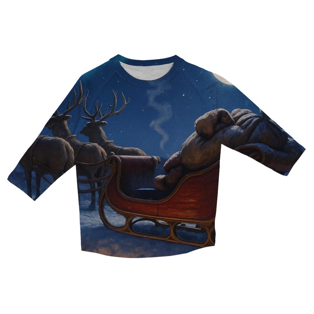 Rooftop Sleigh Pause designer 3/4 sleeve blouses