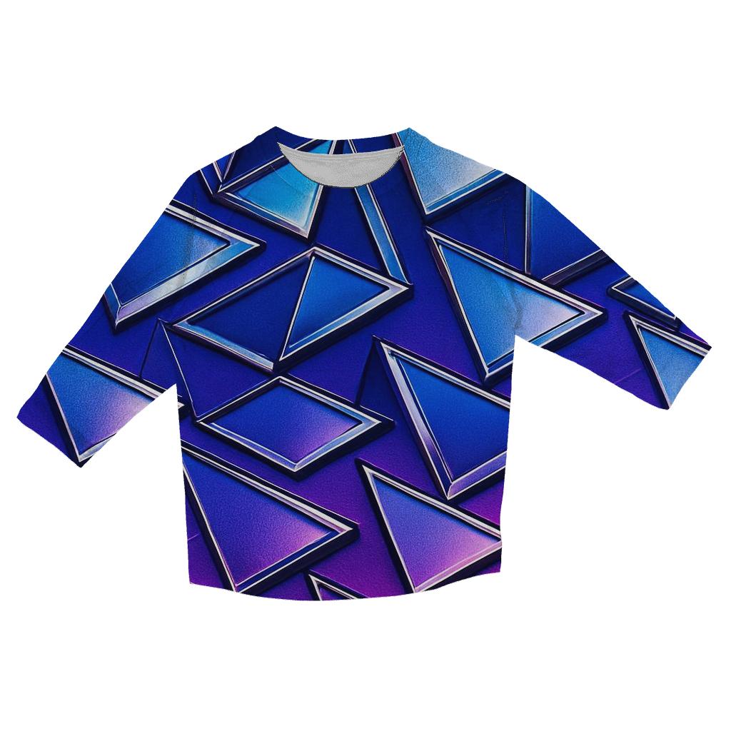 Chrome Mirage Triangles personalized 3/4 sleeve tees