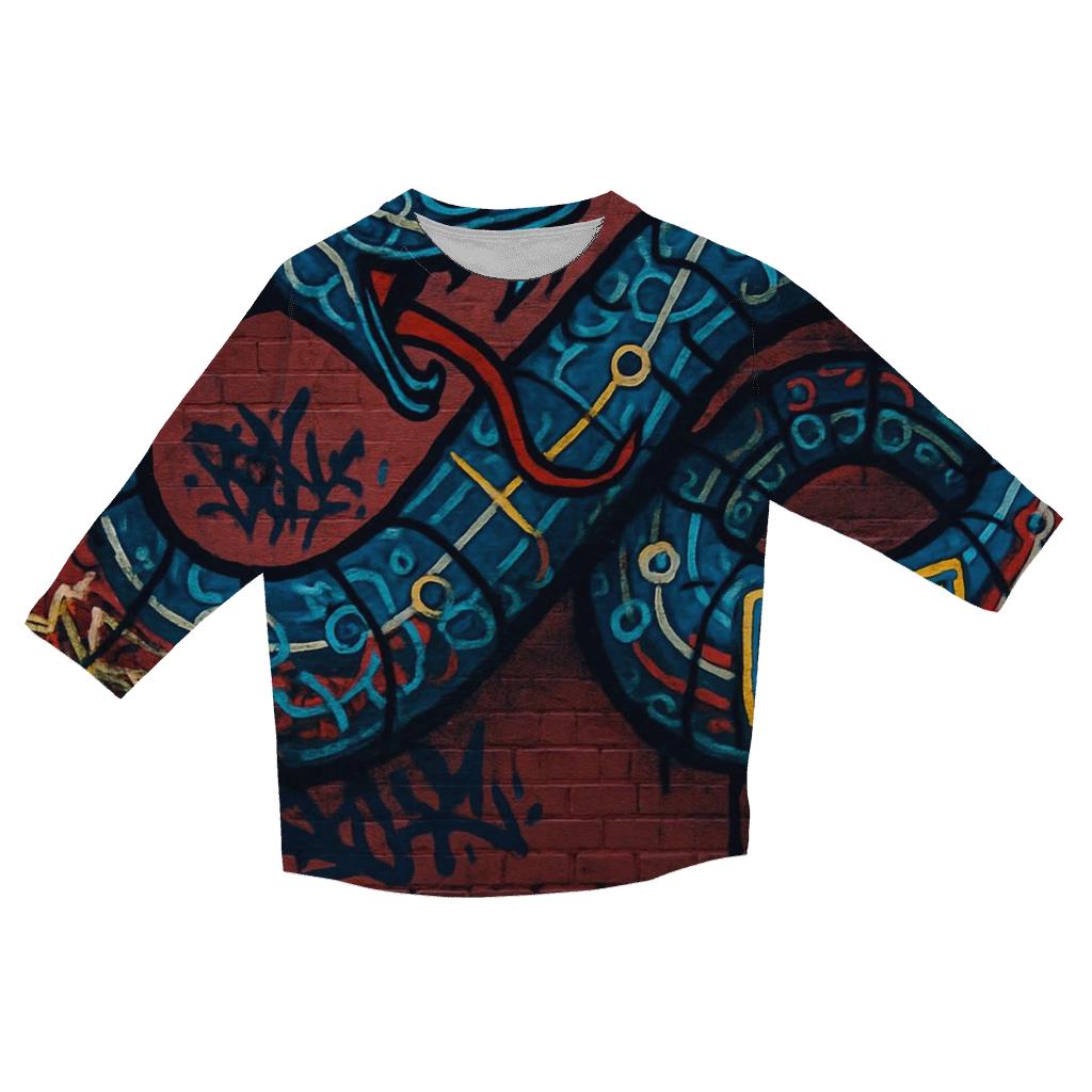 Urban Alley Ouroboros Graffito cotton quarter sleeve shirts