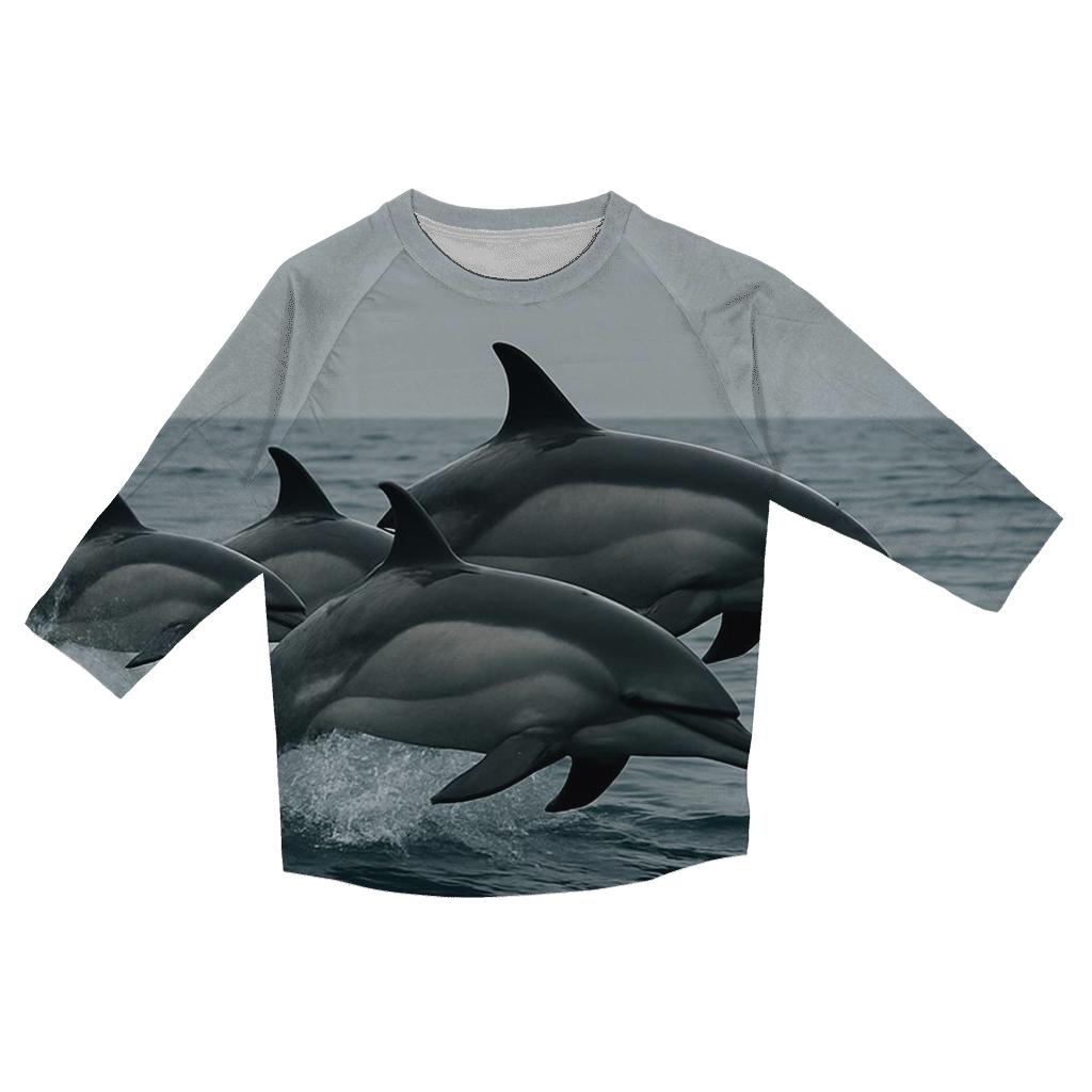 Pelagic Razor — Common Dolphin Pod custom 3/4 sleeve shirts