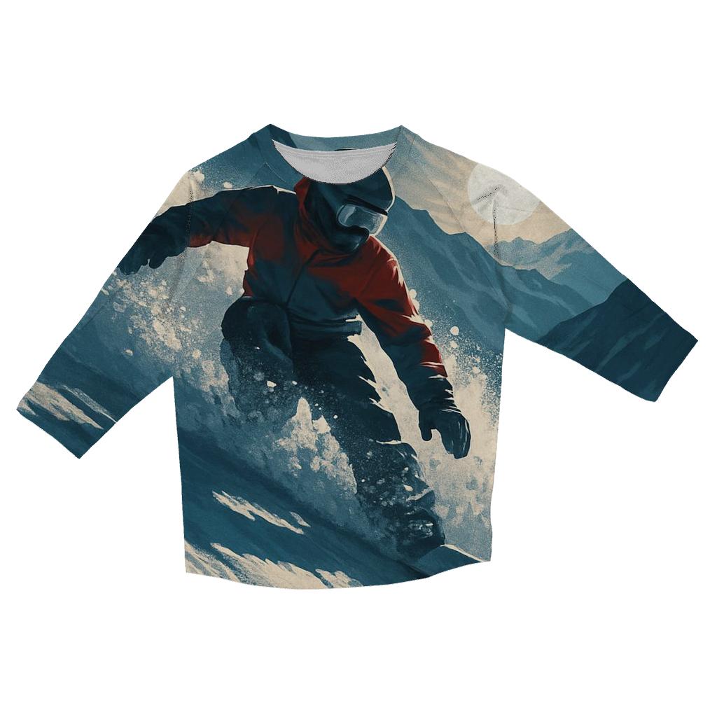 Alpine Snow Rush designer 3/4 sleeve blouses