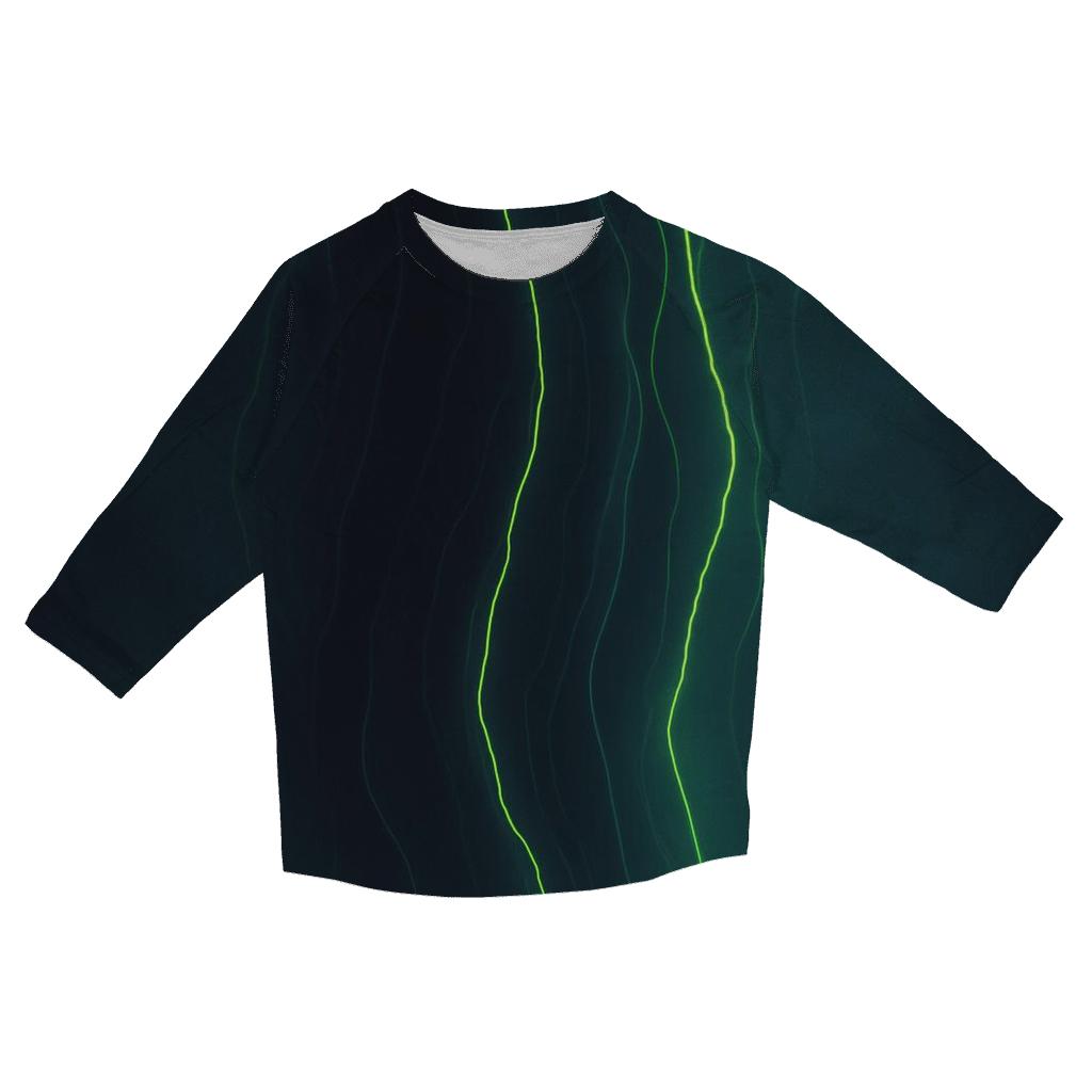 Abyssal Neon Veil fashion 3/4 sleeve shirts