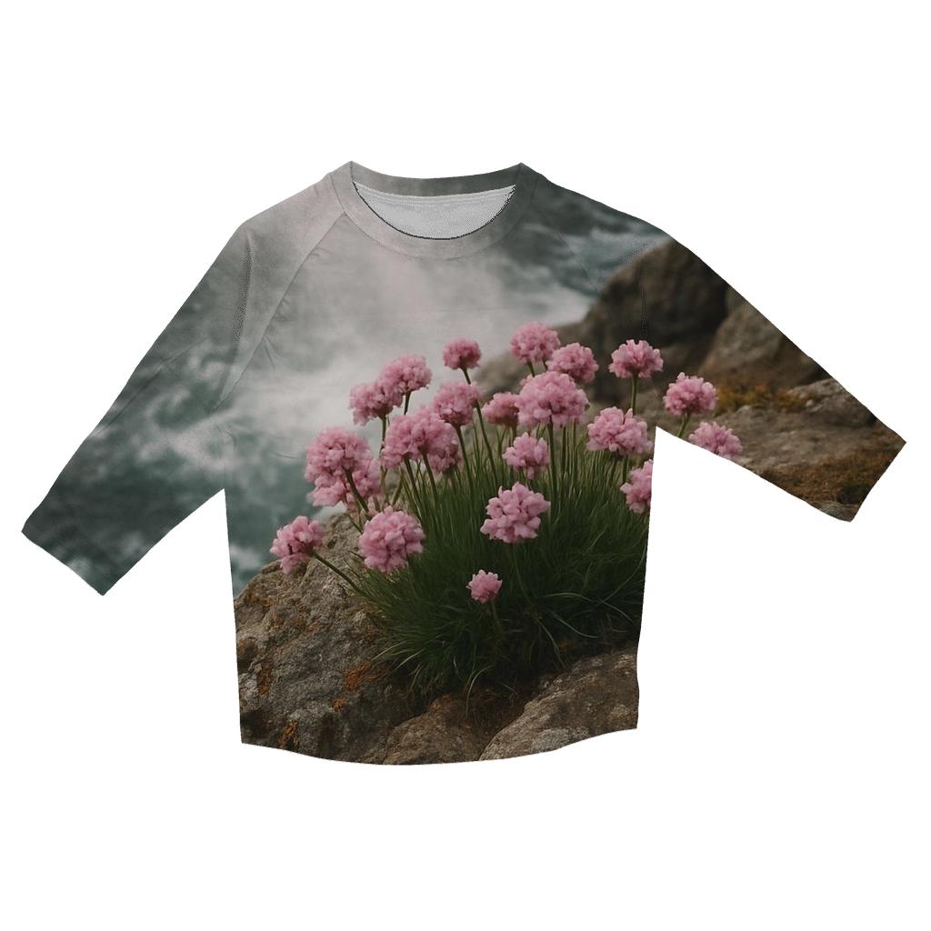 Cliffside Sea Thrift At High Tide custom 3/4 sleeve shirts