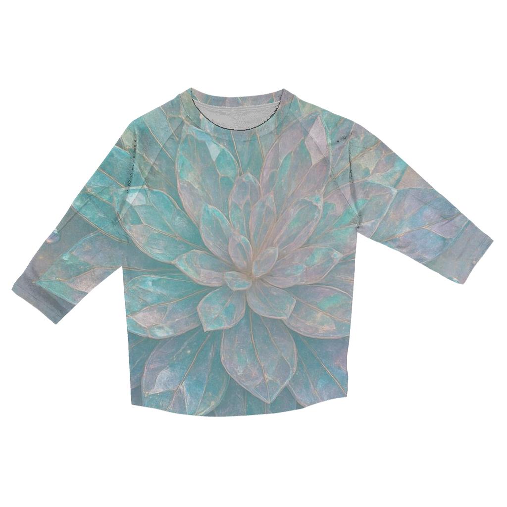Petal Crystal Bloom custom 3/4 sleeve shirts