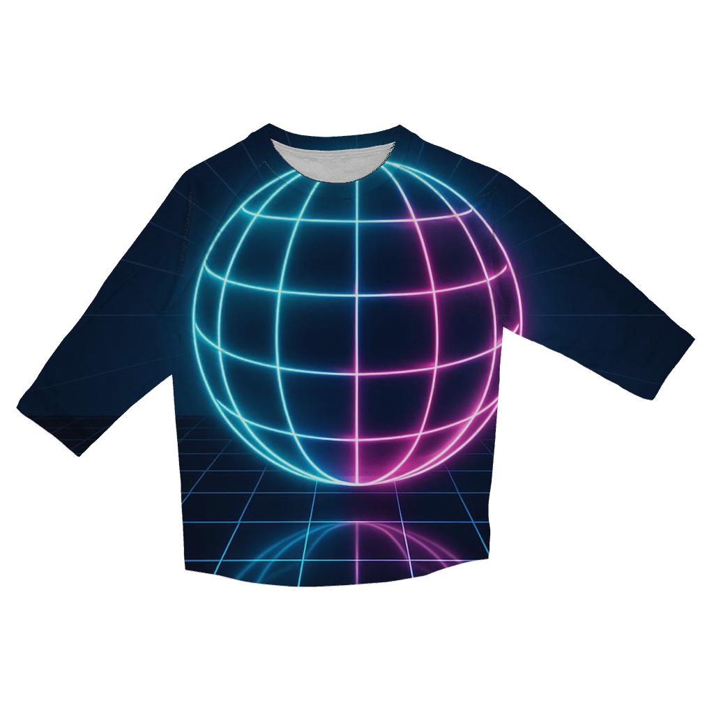 Laser Grid Sphere custom 3/4 sleeve shirts