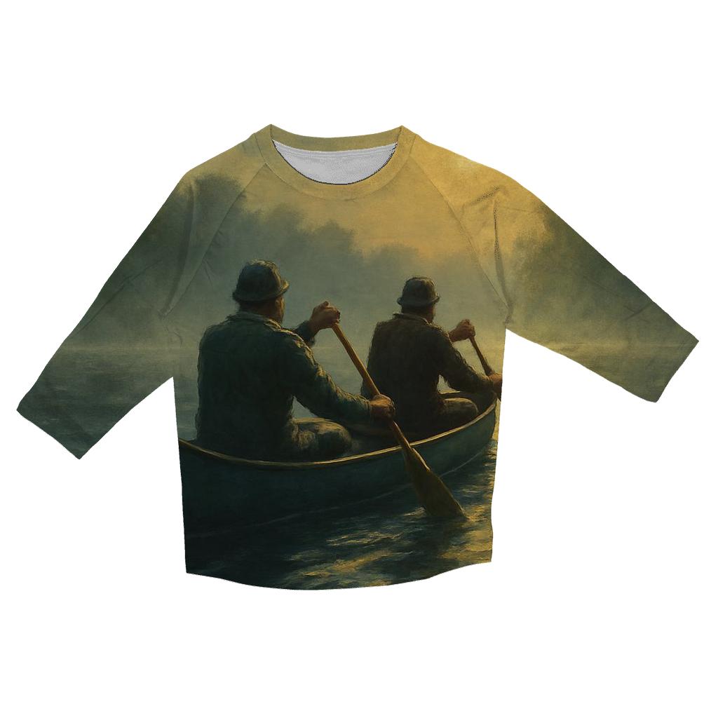 River Sprint Canoe casual three quarter sleeve shirts