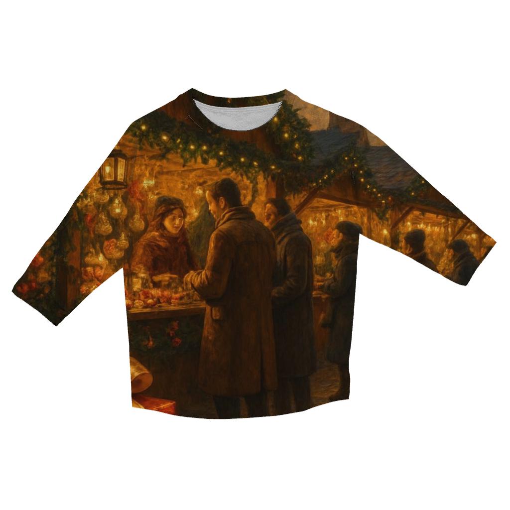 Market Night Merriment cotton quarter sleeve shirts