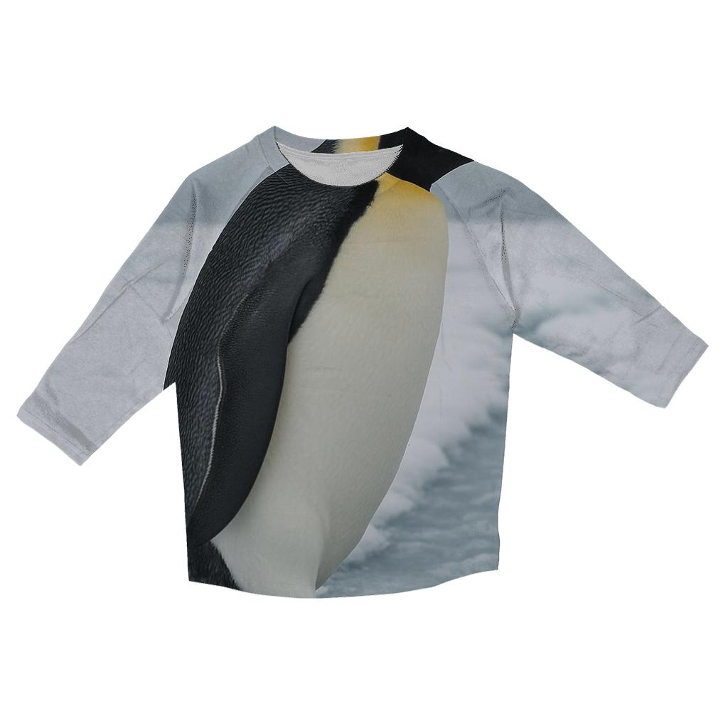 Ice Channel Runner — Emperor Penguin printed three quarter sleeve shirts