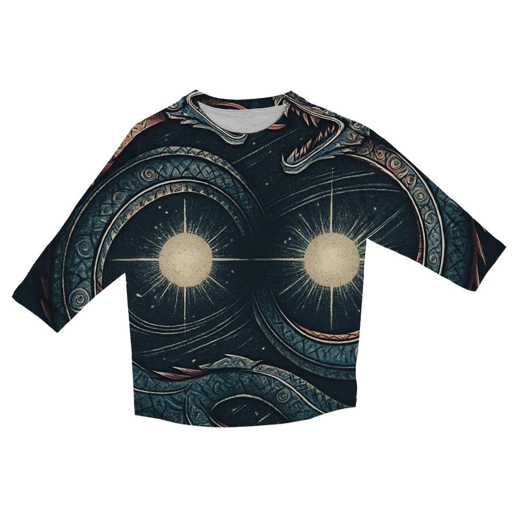 Binary Star Ouroboros Duel trendy 3/4 sleeve tops