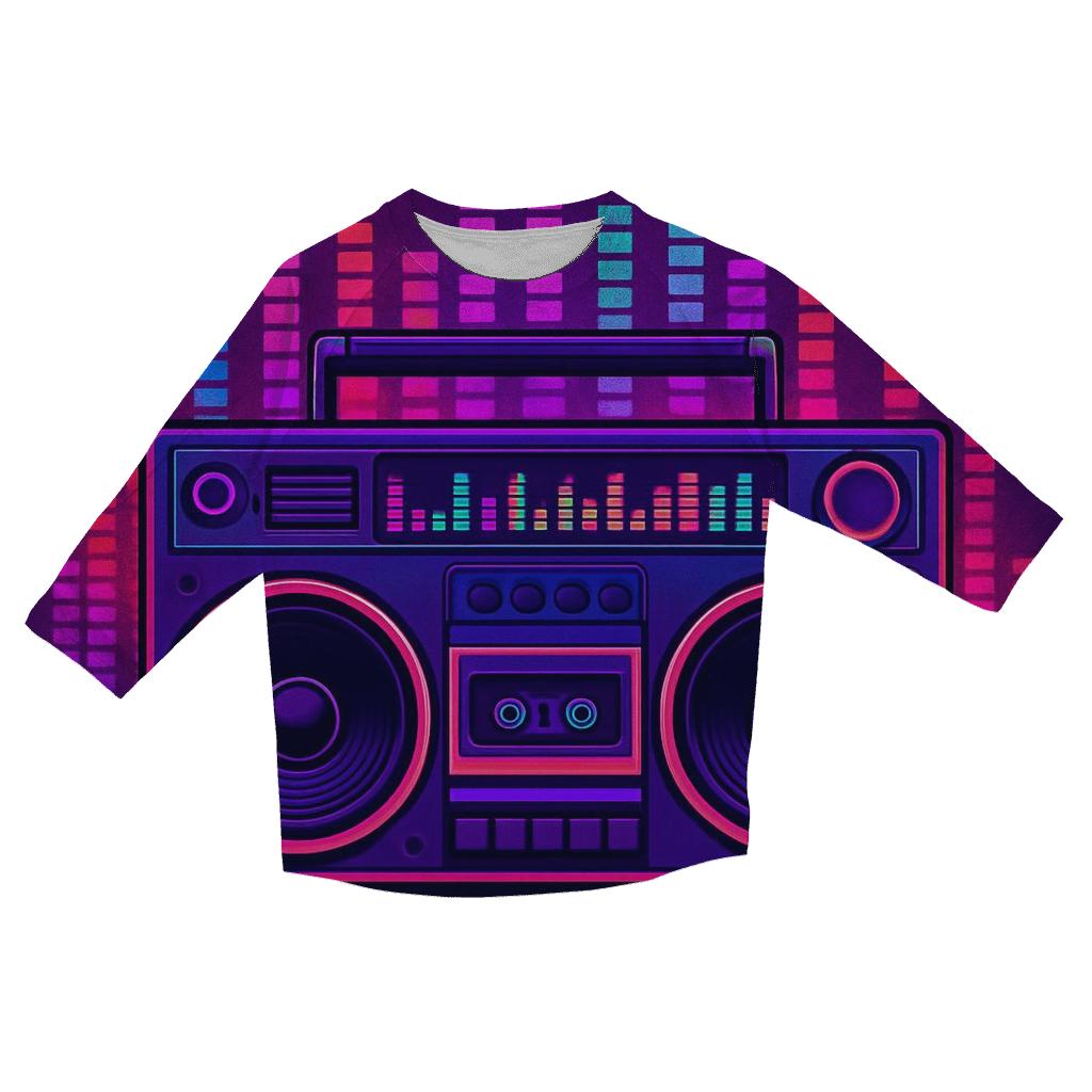 Boom Box Rhythm stylish quarter sleeve tops