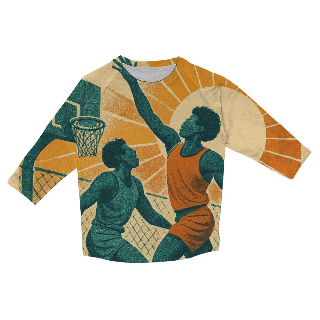 Street Ball Retro fashion 3/4 sleeve shirts