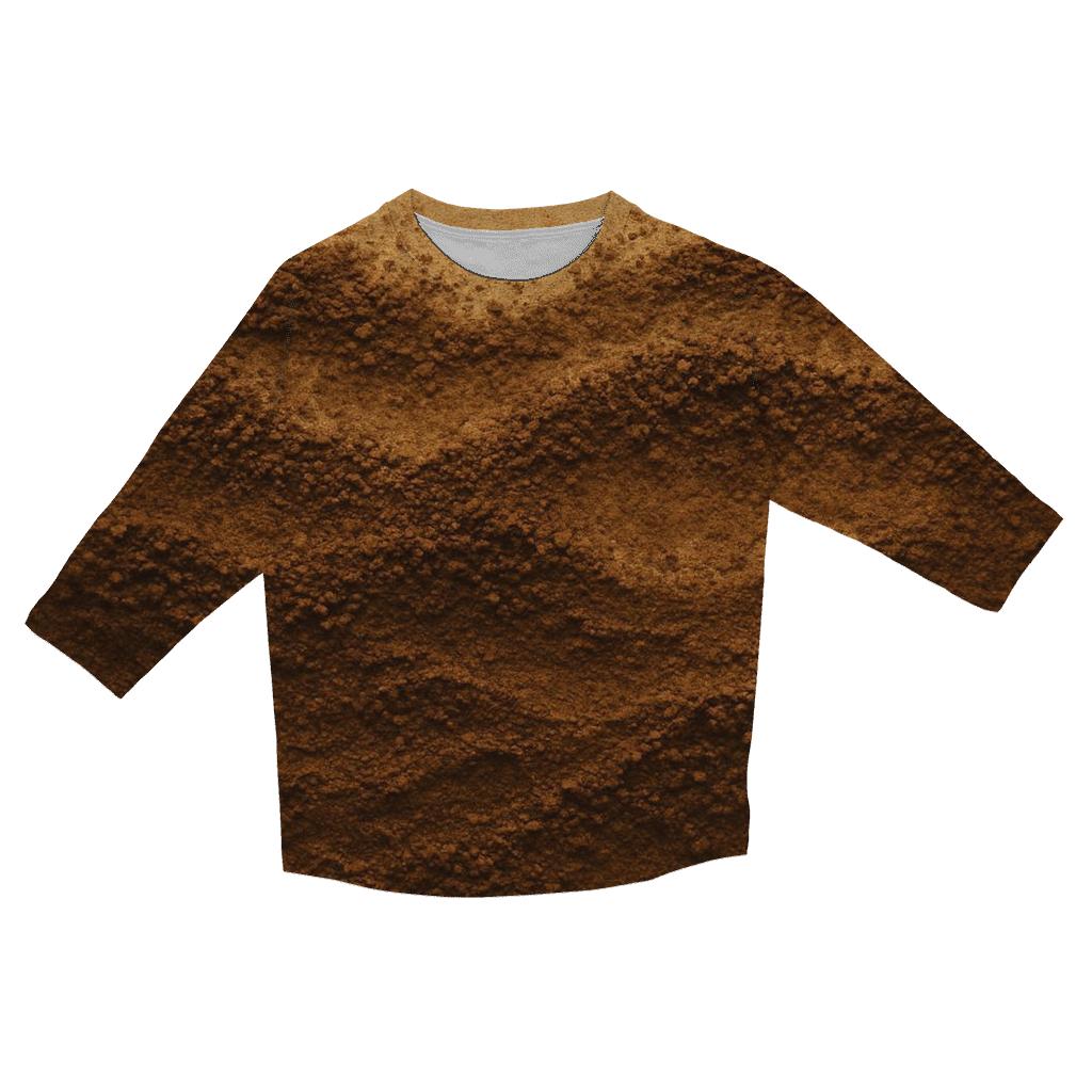 Ground Texture Canvas printed three quarter sleeve shirts