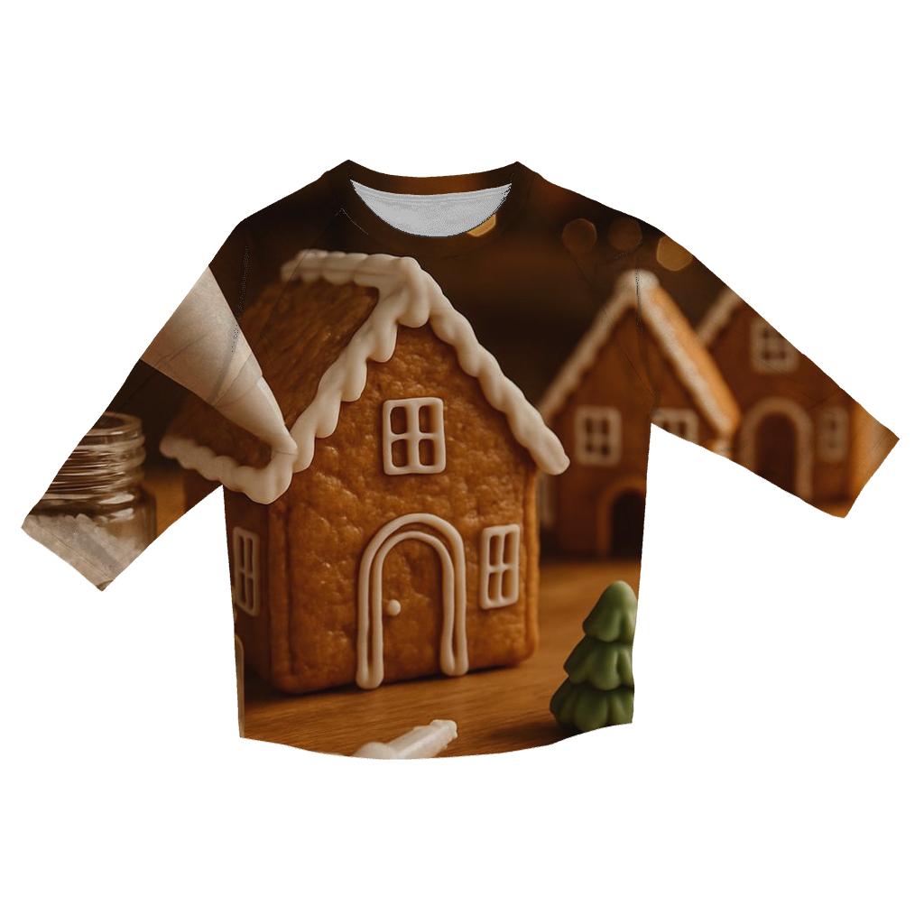 Gingerbread Workshop Glow designer 3/4 sleeve blouses