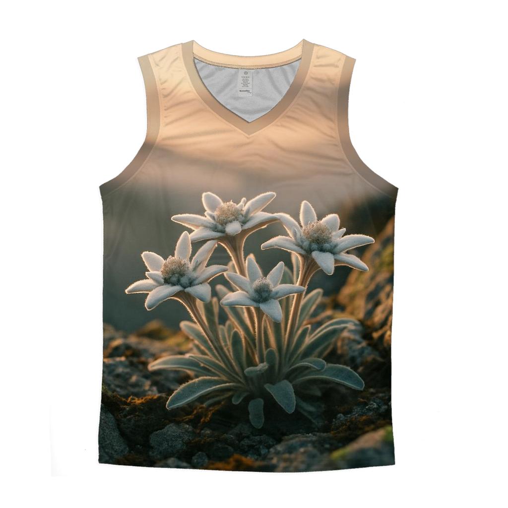 Alpine Edelweiss Ridge Morning custom tank tops