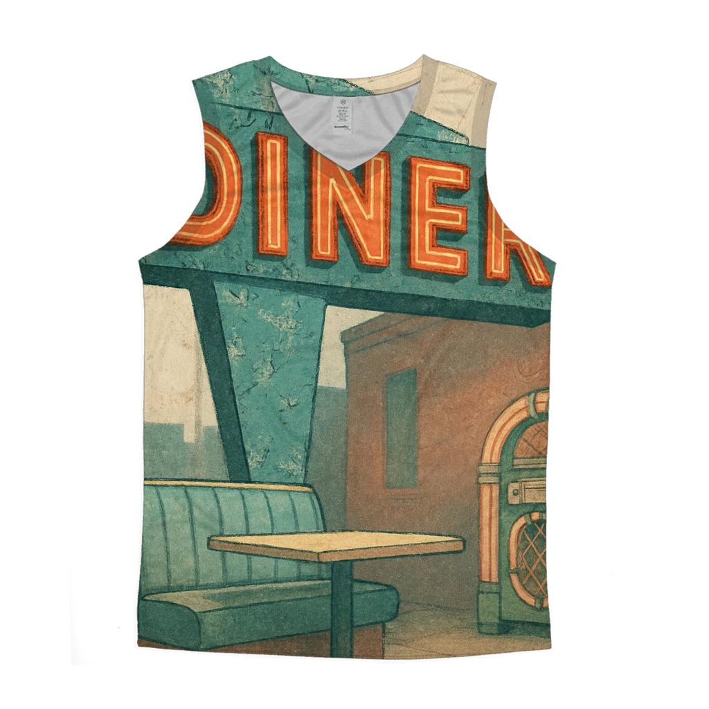 Sunset Boulevard Diner Sign personalized athletic tanks