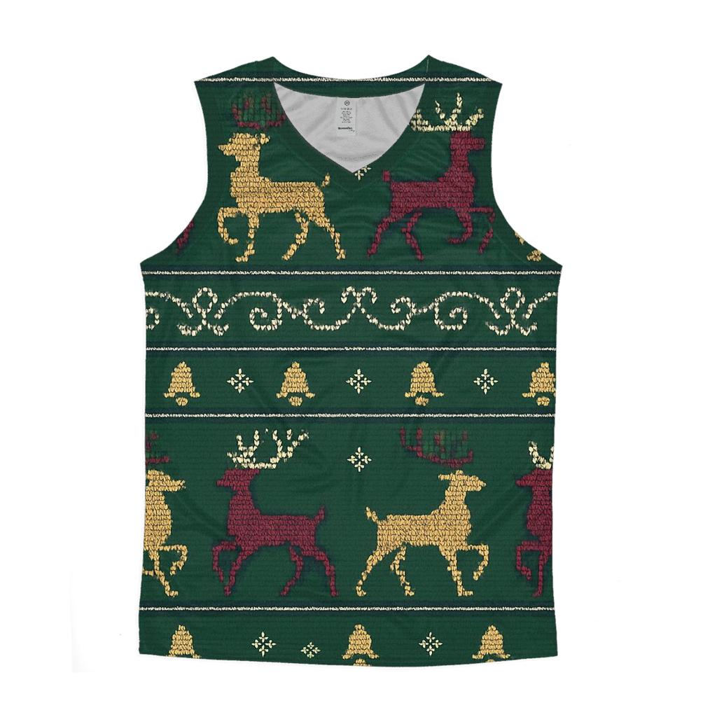 Reindeer Ribbon Carousel Design custom tank tops