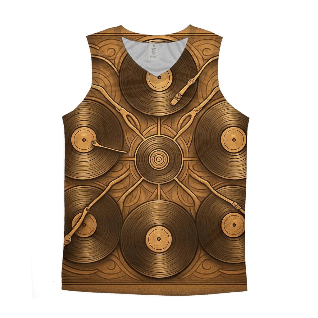 Turntable Spiral Mandala sports performance tank tops