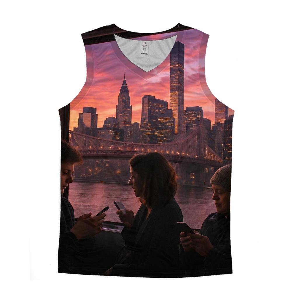 Sunset From Roosevelt Island Tram cotton sleeveless tops