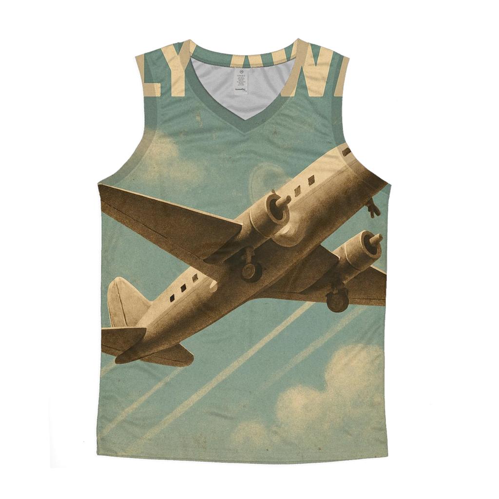 Vintage Airline Travel Poster casual summer tank tops