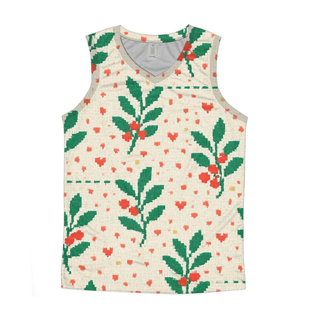 Merry Mistletoe Confetti Design trendy fitted tank tops