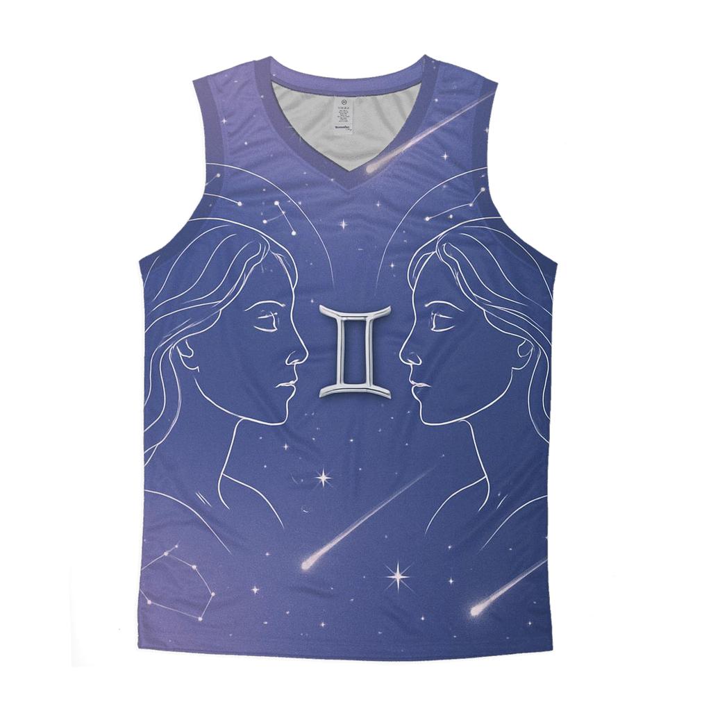 Gemini Celestial Portrait Pair sports performance tank tops