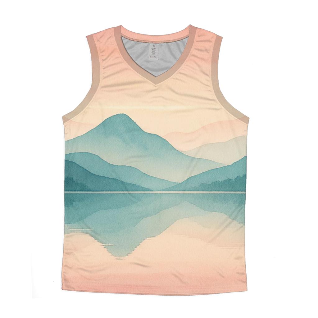 Dawn Reflection Mountains trendy fitted tank tops