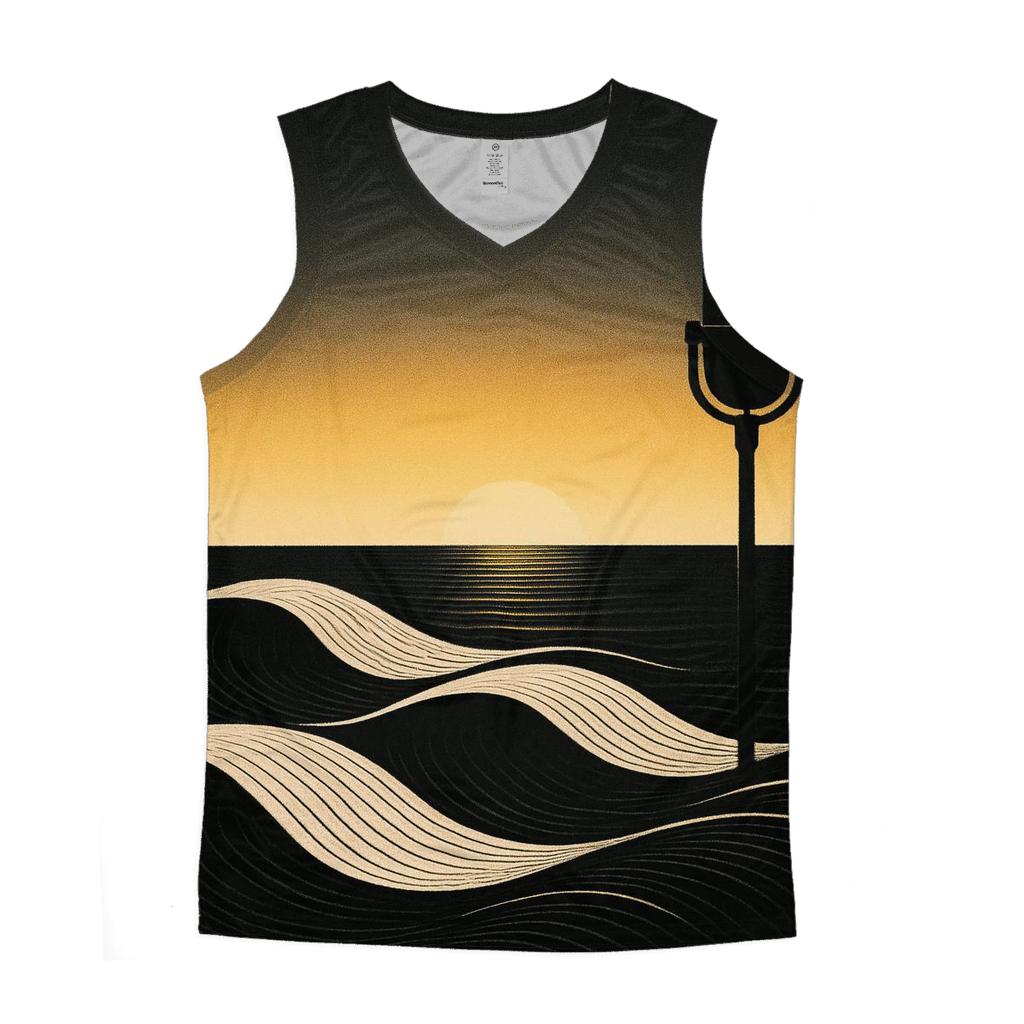 Vinyl Wave Horizon sports performance tank tops