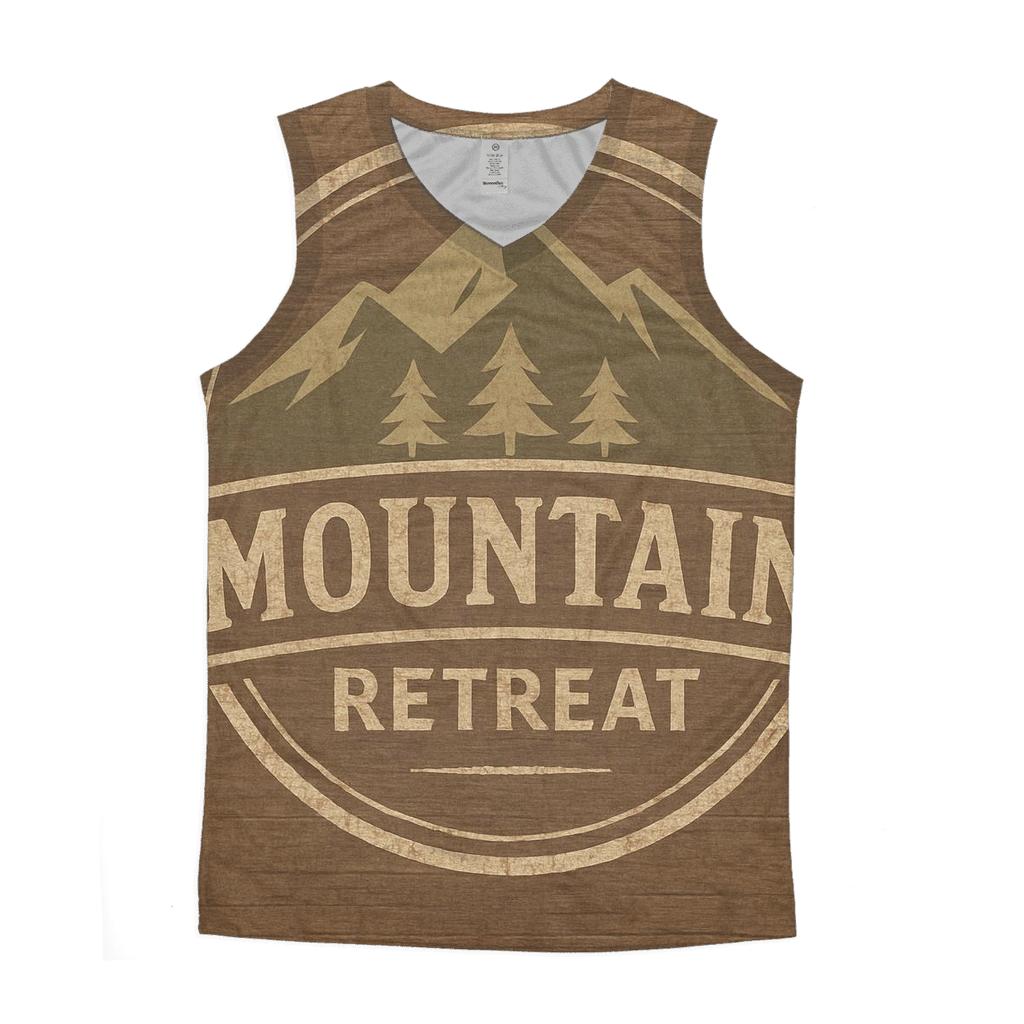 Rustic Mountain Lodge Badge stylish racerback tanks