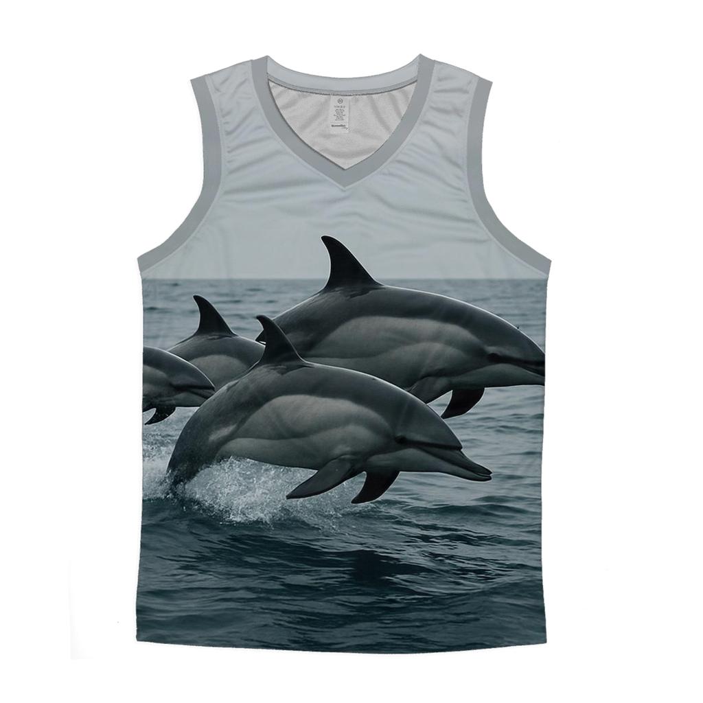 Pelagic Razor — Common Dolphin Pod sports performance tank tops