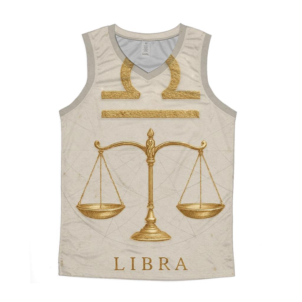 Libra Scales Balance Symbol graphic print tank tops