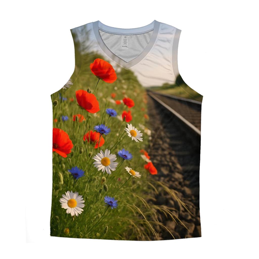 Railway Wildflower Verge designer workout tanks