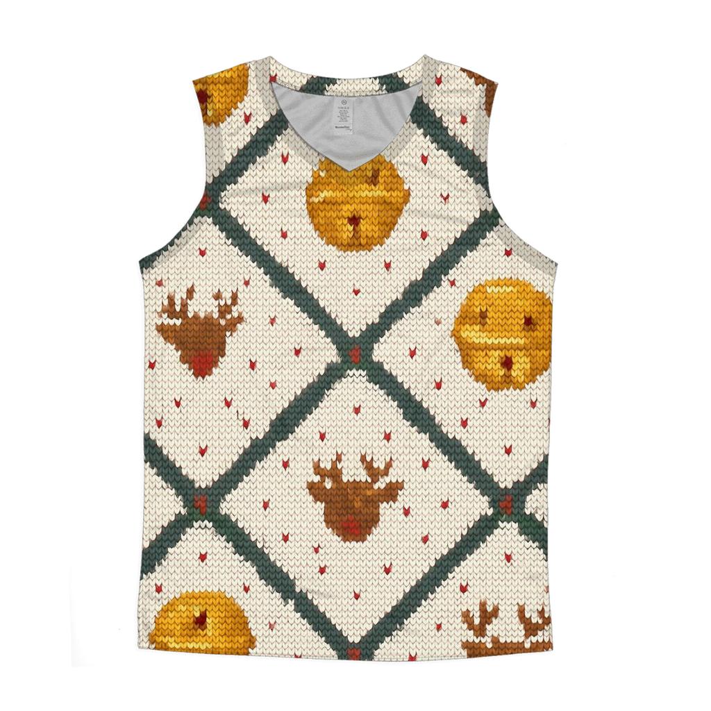 Sleigh Bell Crisscross Design trendy fitted tank tops
