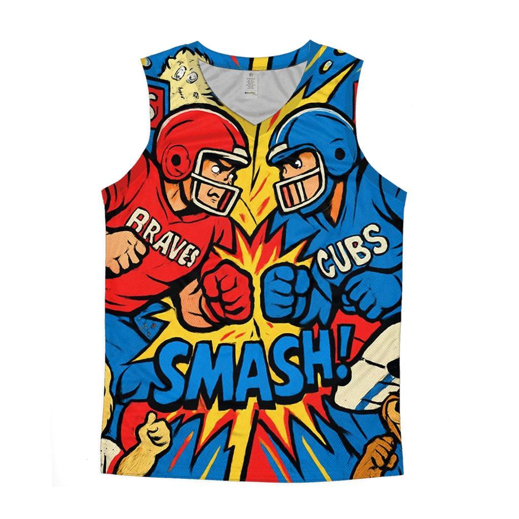 Comic Book Grandstand Brawl sports performance tank tops
