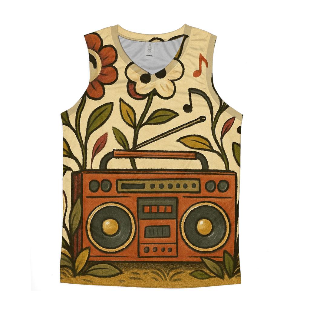 Boombox Botanical custom tank tops