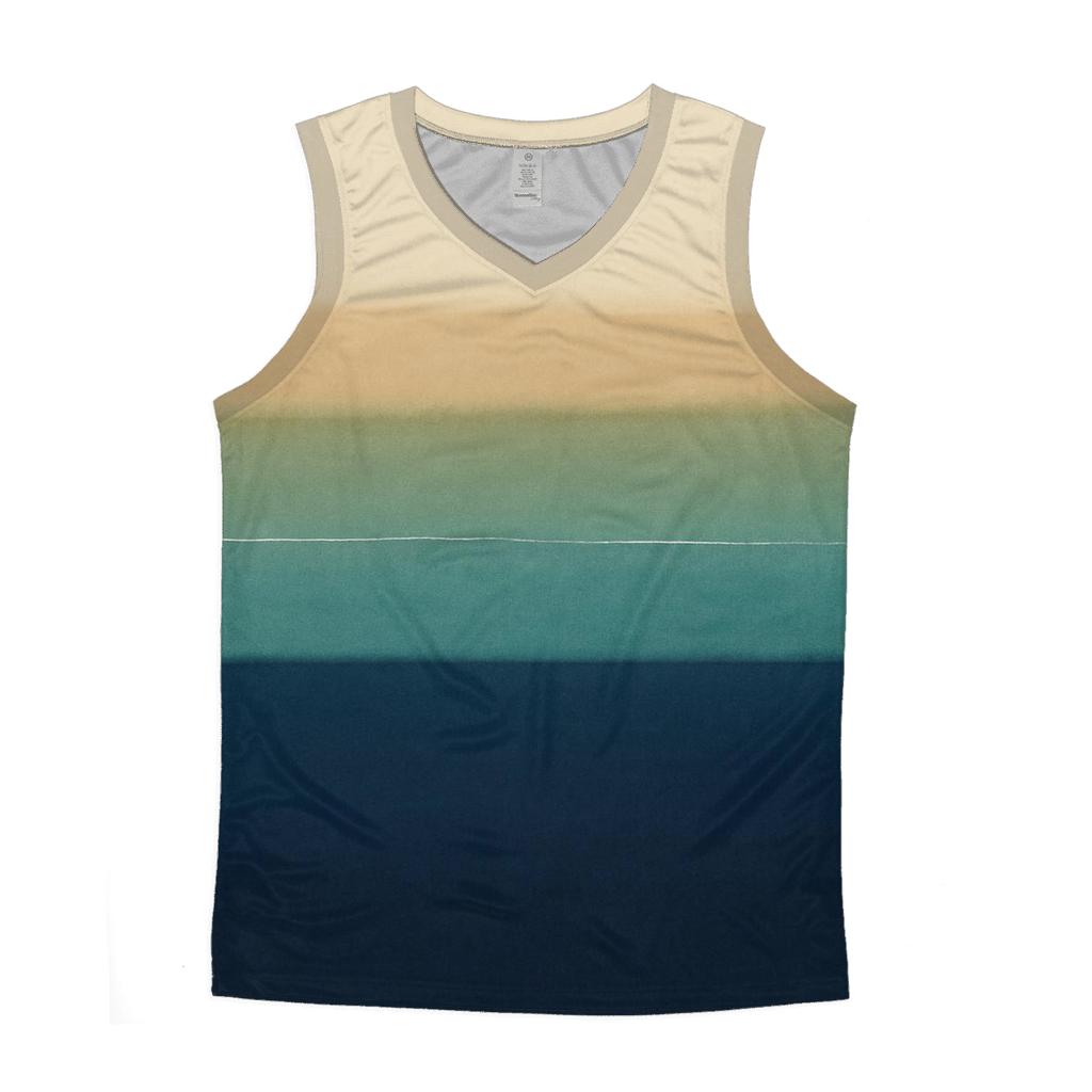 Horizon Lagoon Stripes stylish racerback tanks