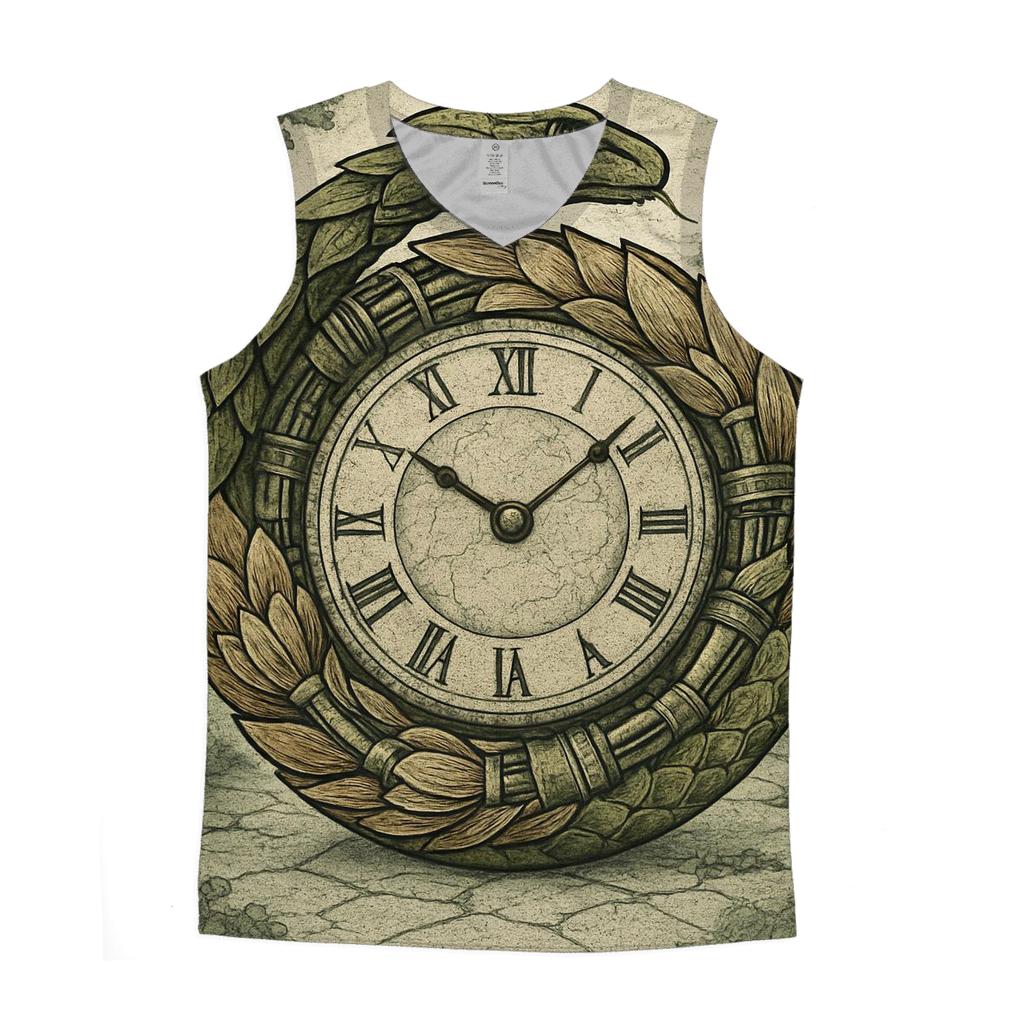 Clockwork Garden Ouroboros Clockface custom tank tops