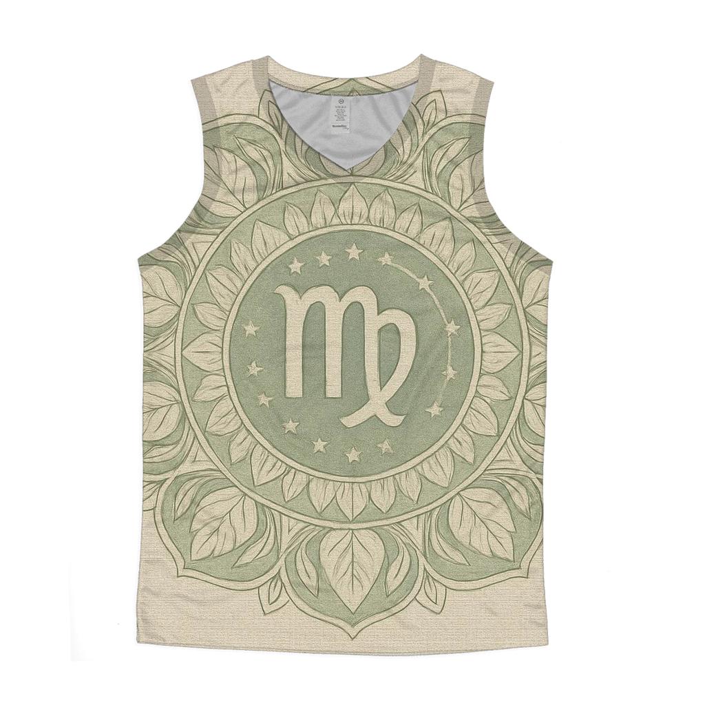 Virgo Earth Mandala Pattern designer workout tanks