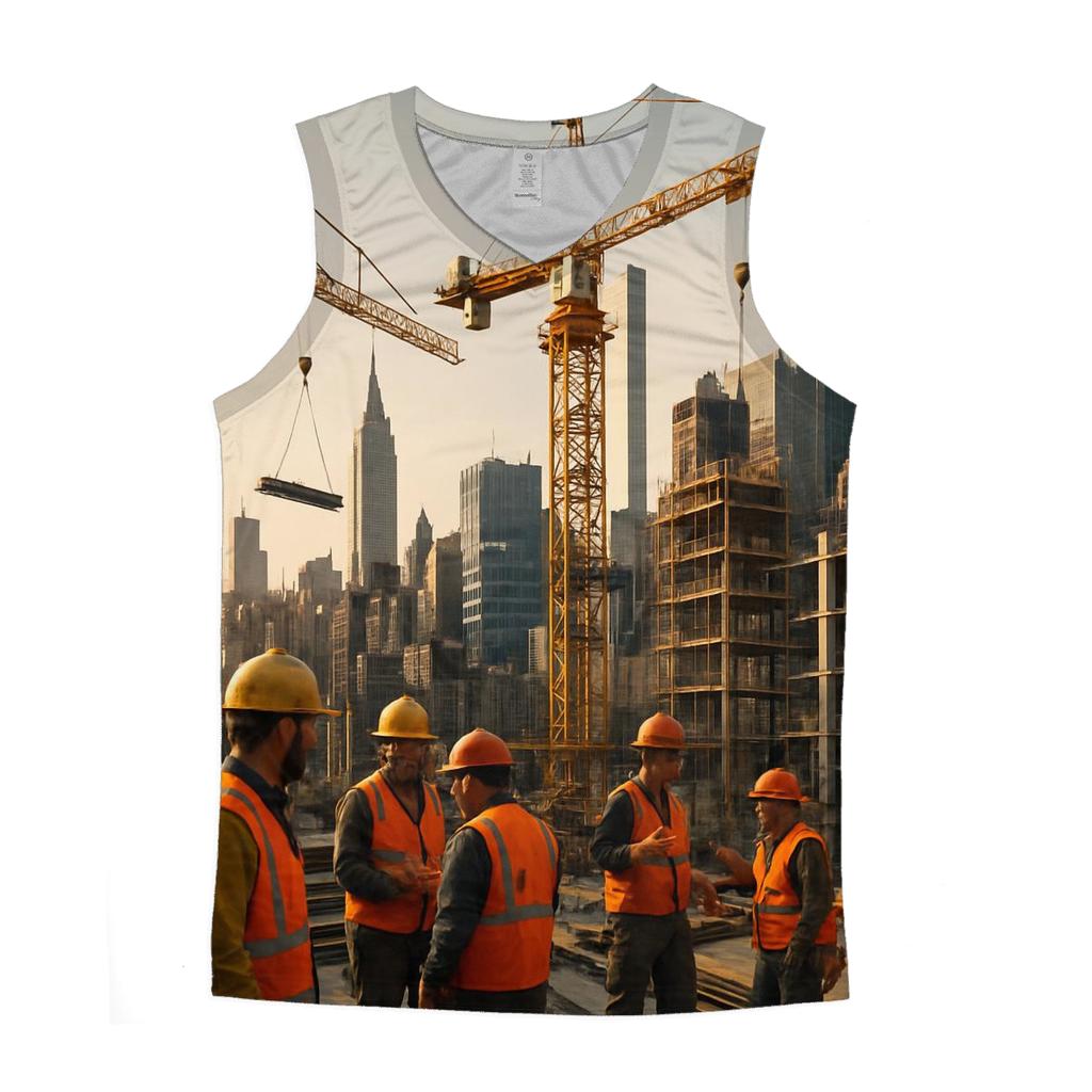 Late Afternoon Construction Ballet In Midtown casual summer tank tops