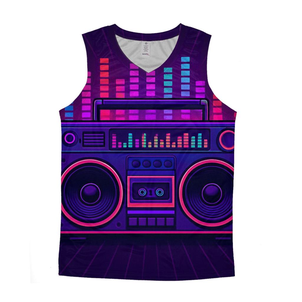 Boom Box Rhythm cotton sleeveless tops