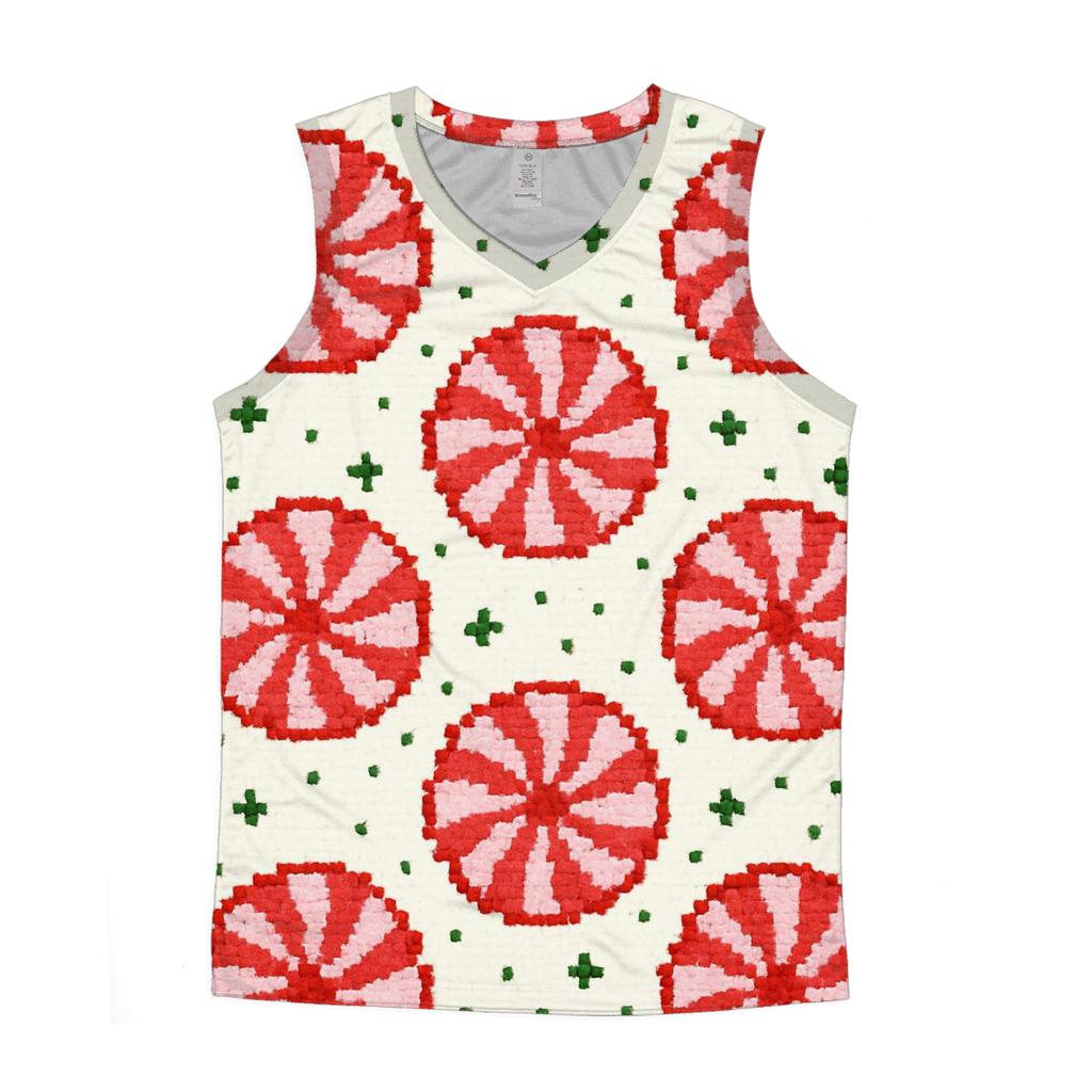 Peppermint Stripe Burst Design personalized athletic tanks
