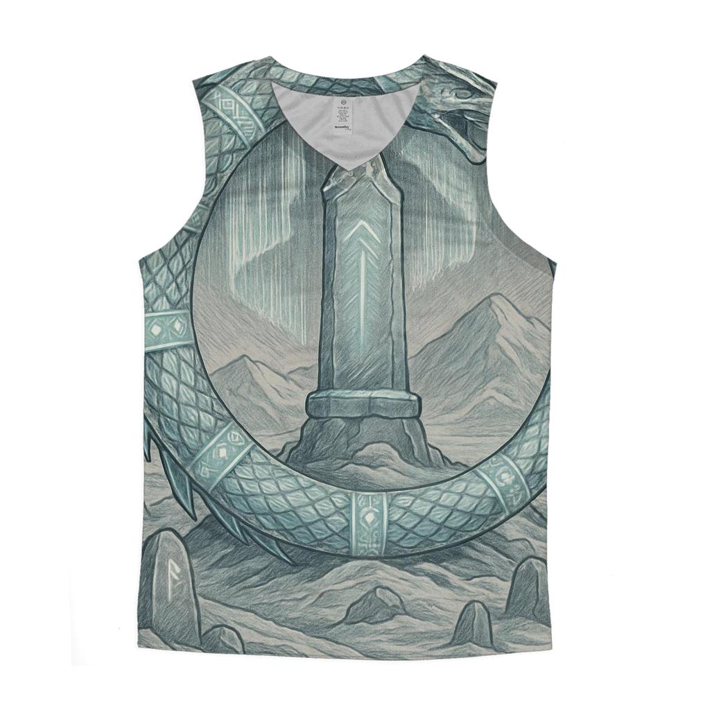Runic Ice Ouroboros Beacon sports performance tank tops
