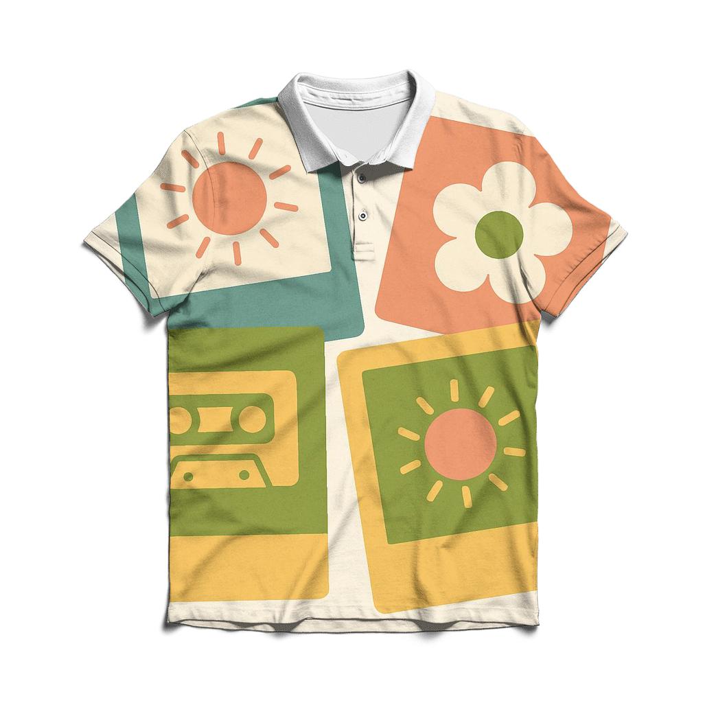 Polaroid Daydreams stylish collar polo tees