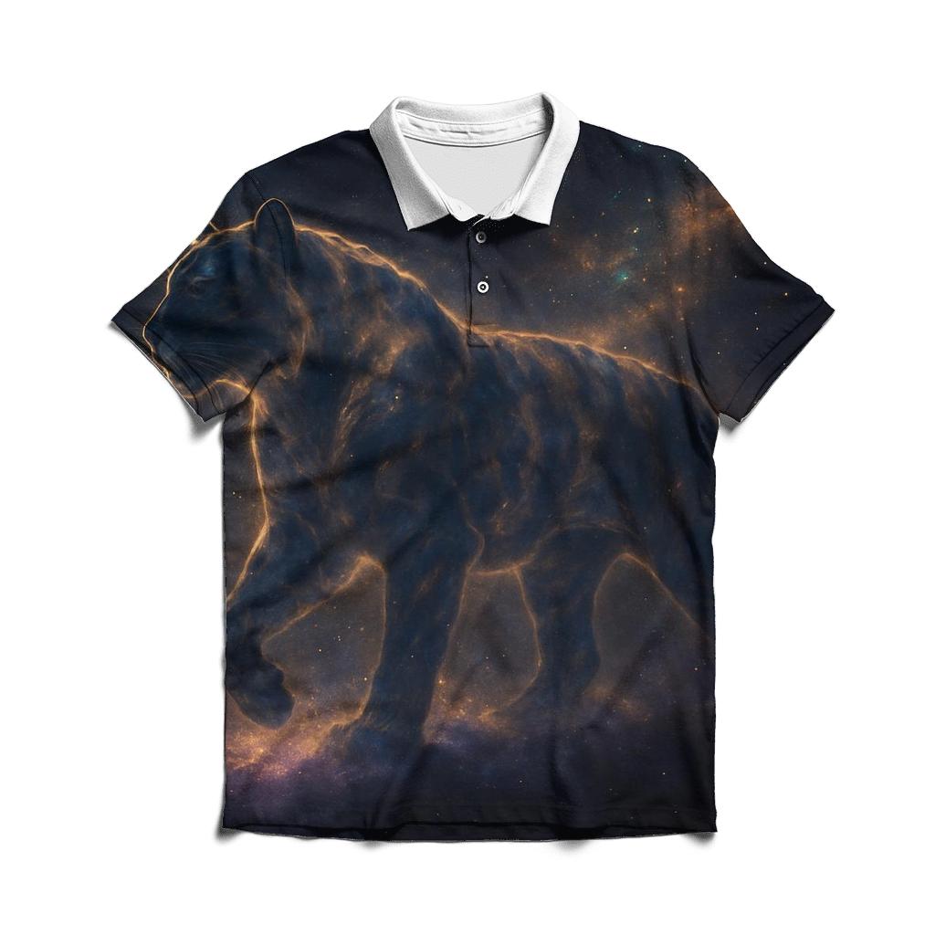 Galactic Tiger Nebula designer slim fit polos