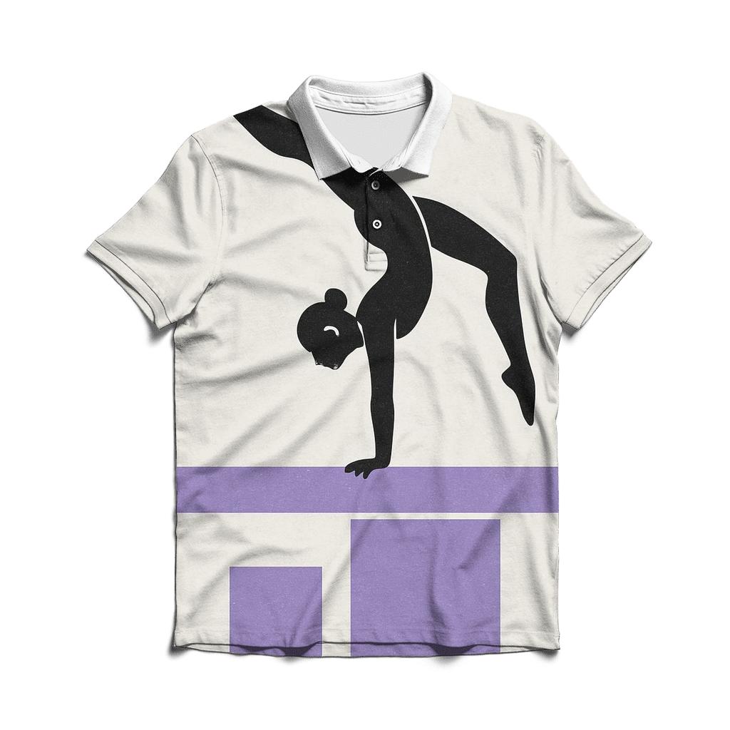 Gymnastics Geometry personalized polo shirts