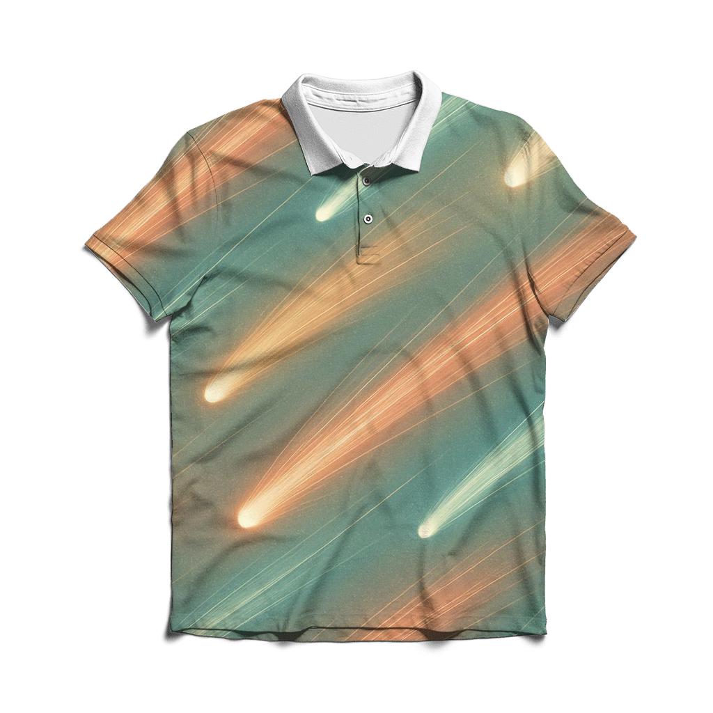 Comet Fan Overprint custom polo shirts