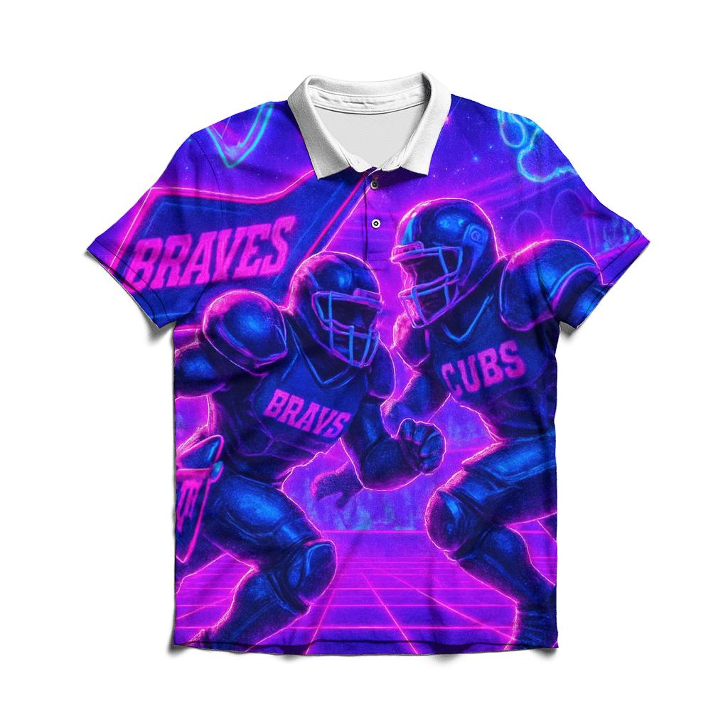 Neon Coliseum Clash personalized polo shirts