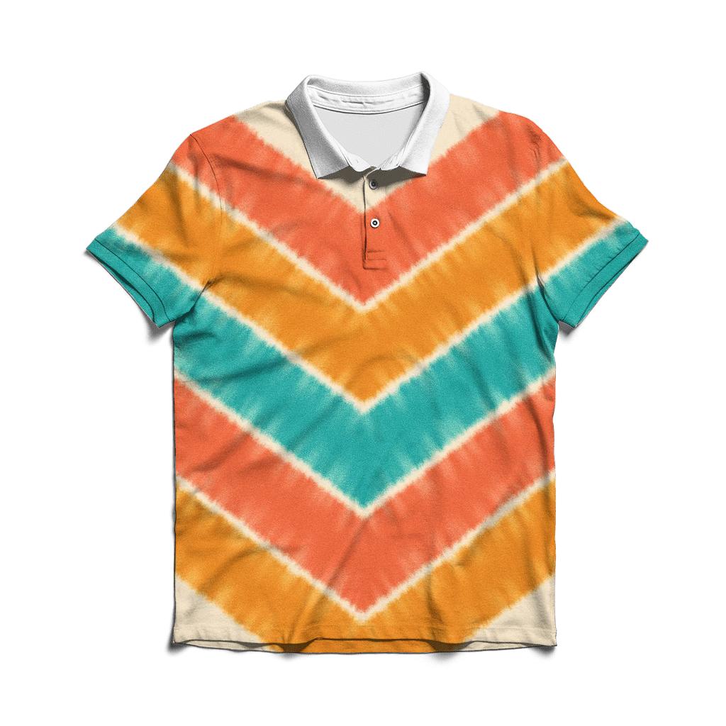 Chevron Accordion Fold premium cotton polo shirts