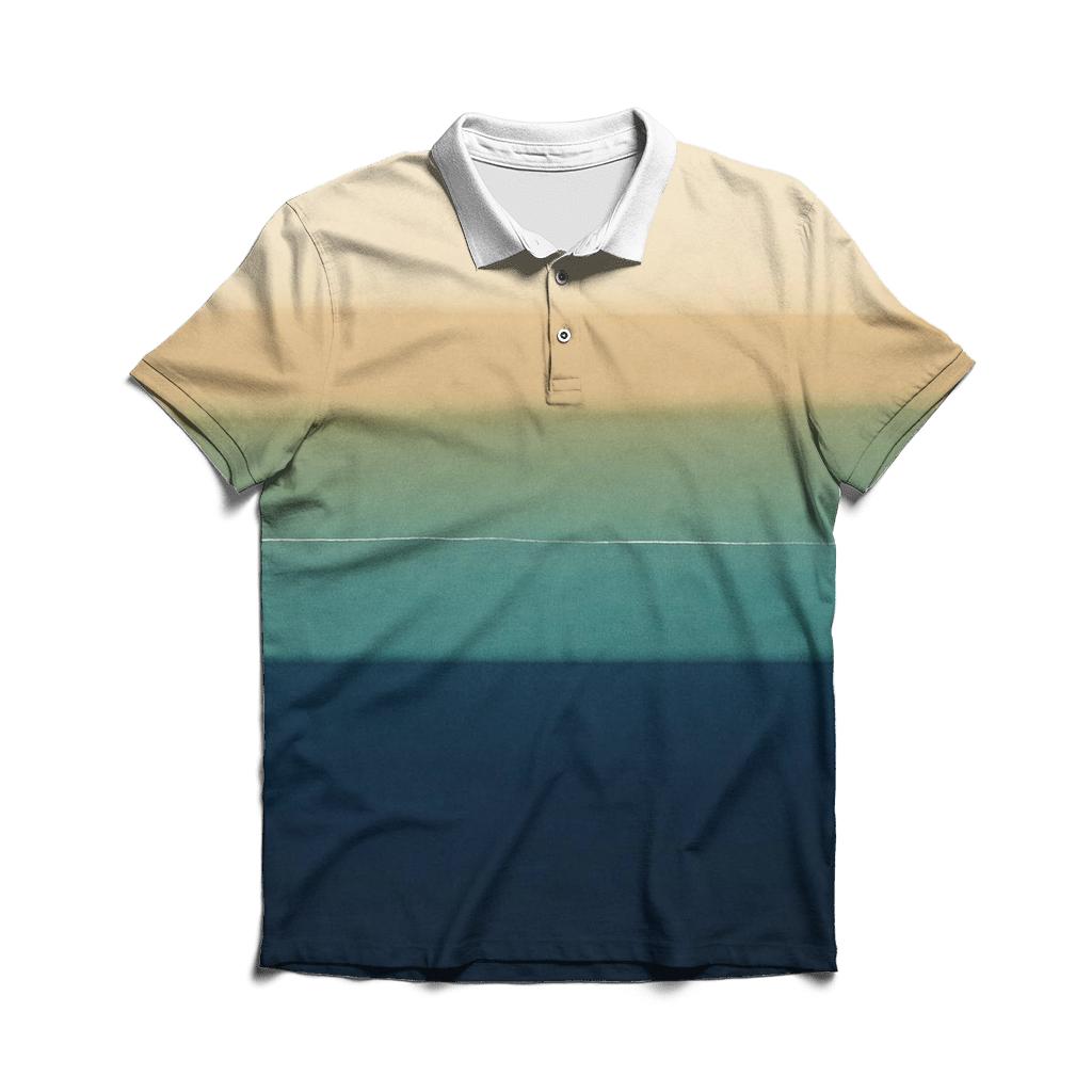 Horizon Lagoon Stripes classic pique polos